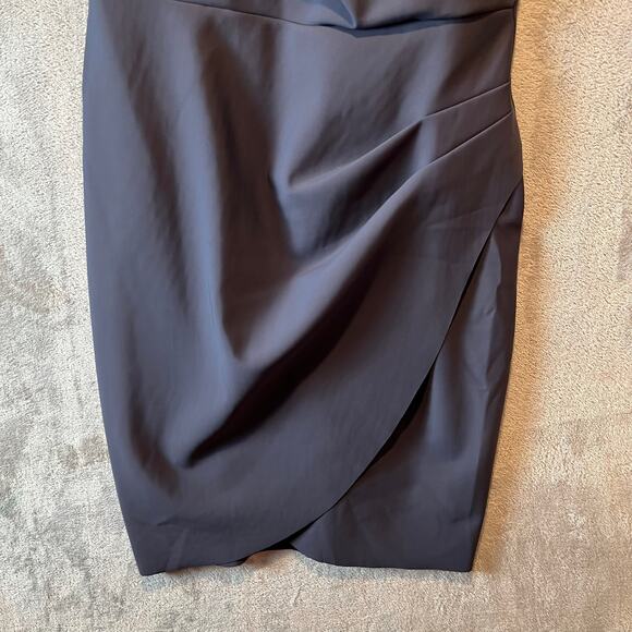 Alex Evenings‎ Charcoal Gray Side Ruched Dress Size 10 Rhinestone Wedding New - Picture 6 of 8